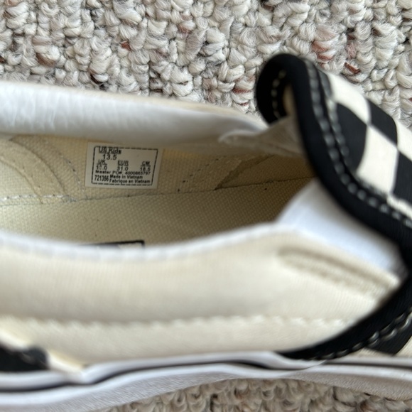 Vans checkerboard shoes black and white  size 13.5 - Picture 5 of 7